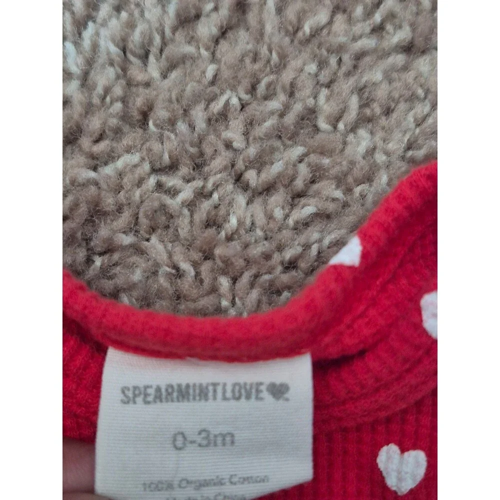Spearmint love baby gown hearts size 0-3 months